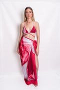 Pañuelo silk fire coral