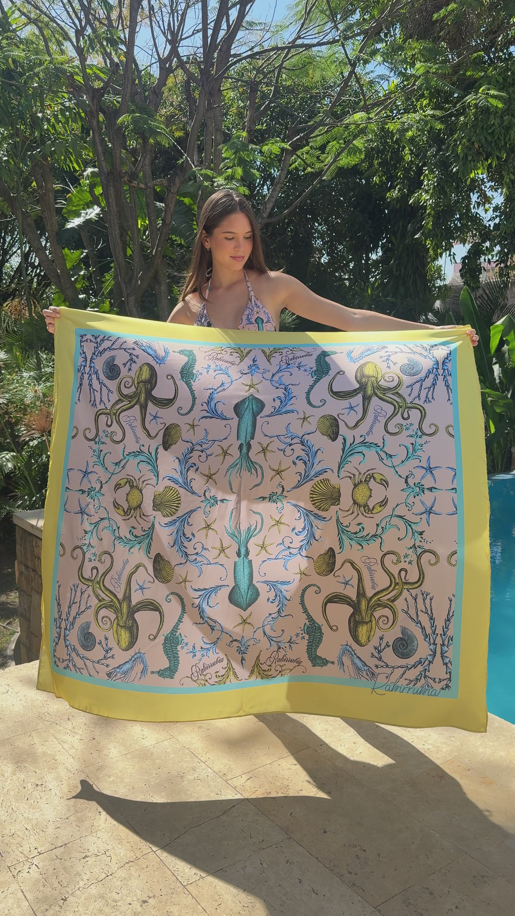 Pañuelo silk sea creatures