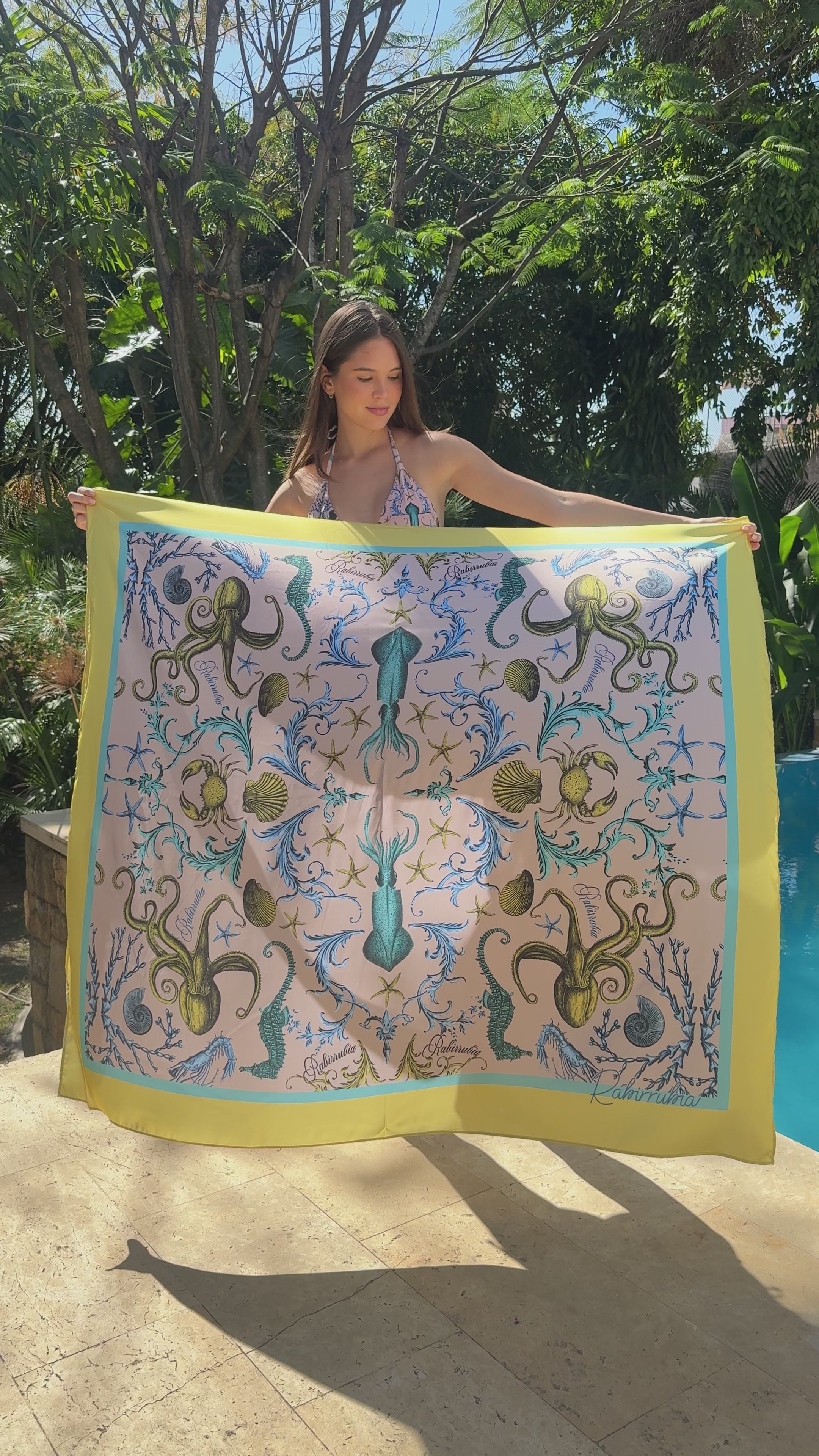 Pañuelo silk sea creatures